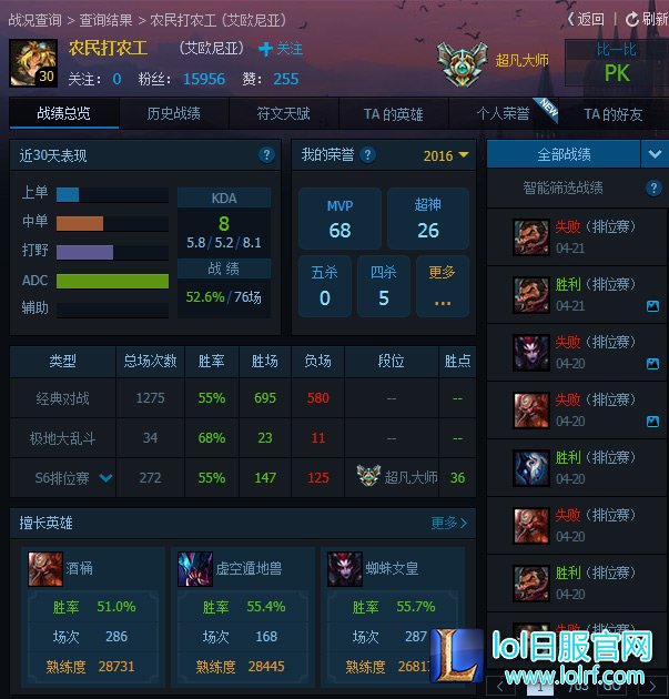 lol农民打农工是谁的id 一区超凡大师选手