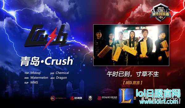 第五届LOL城市对抗赛 青岛市冠军Crush战队