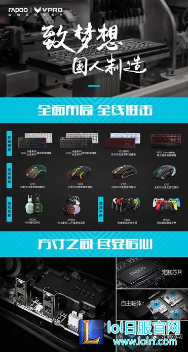 手感怪兽 雷柏V302幻彩RGB电竞游戏鼠标上市